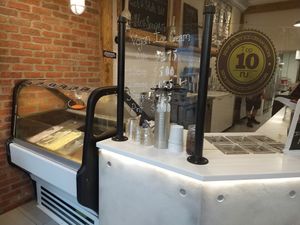 Dedicated Vegan Display on Left! at Ice Cream by Mike in Ridgewood