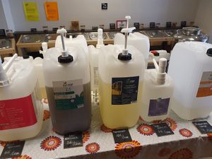cleaning products (don't know whether they are all vegan) at KarmaMarkt in Bruges