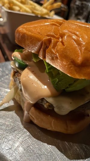 Planet based burger  at Stout in Los Angeles