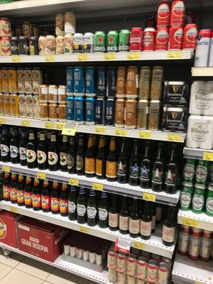 beers at Conad in Tirana