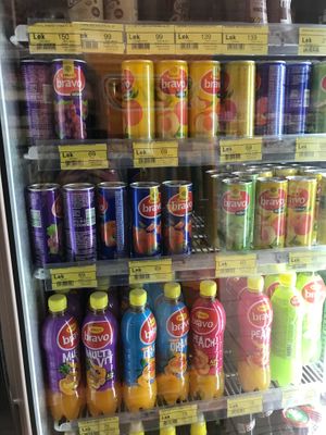 drinks at Conad in Tirana