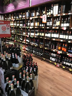 wines at Conad in Tirana