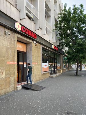   at Conad in Tirana