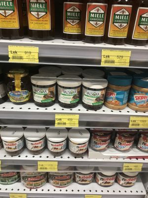 Chocolate spread at Conad in Tirana