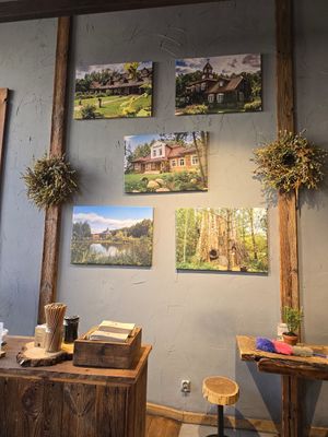 Paintings at Pijalnia Ziół in Warsaw