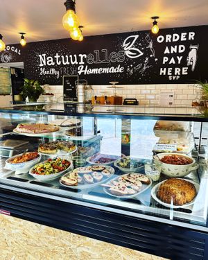 Salads, ready to eat suggestions, buffet, soups, vegan pastry. All gluten free. at Natuurelles in Tervuren