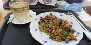 Vegan scrambled tofu at Natuurelles in Tervuren