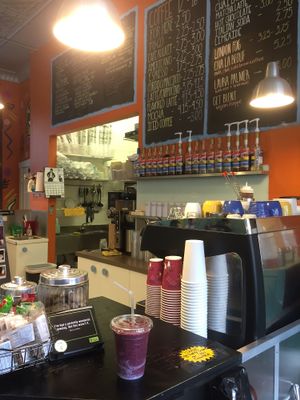 purple cow smoothie is great!  at Delicious Cafe in Chicago