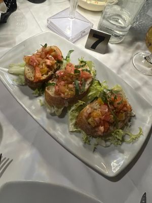 BRUSCHETTE AL POMODORO at La Terrazza di Venere in Capri