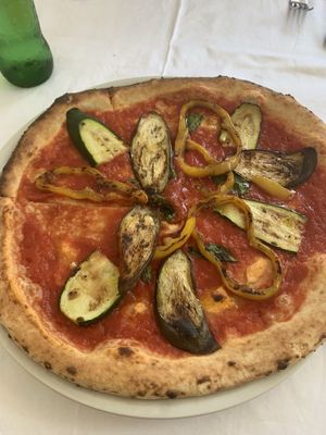 Vegana  pizza at La Terrazza di Venere in Capri