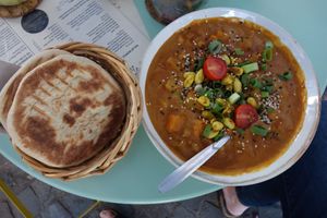 Curry (vegan) at LUUC Café in Saarbrucken