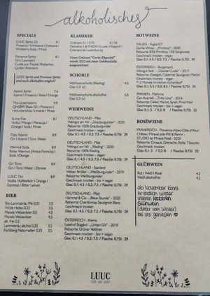 Drinks 2 at LUUC Café in Saarbrucken