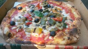 Mixed veg pizza at Di-Meo's in Whitley Bay