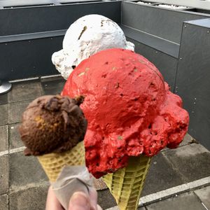 Choc mud pie ice cream   at Di-Meo's in Whitley Bay
