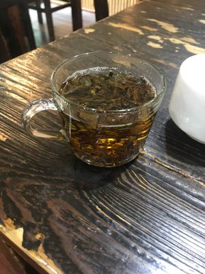 red tea ☕️  at Ji Xiang Cao - Lucky Zen & Veg Restaurant in Shanghai