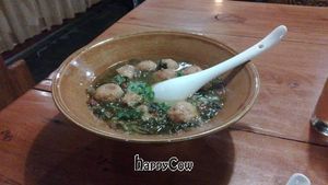Sourkrautballs in spicy soup at Ji Xiang Cao - Lucky Zen & Veg Restaurant in Shanghai