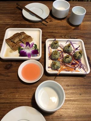 This is a good order! Yum! at Ji Xiang Cao - Lucky Zen & Veg Restaurant in Shanghai