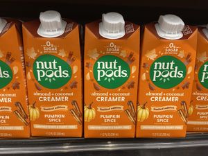 Vegan almond-coconut pumpkin spice creamer  at Whole Foods Market - Jamboree in Tustin