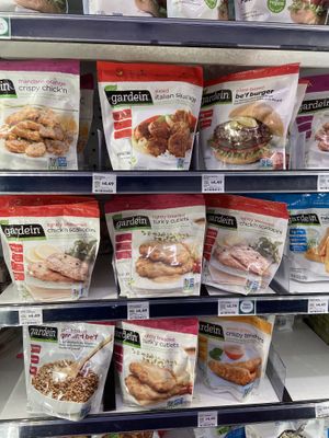 Vegan chicken and vegan fish  at Whole Foods Market - Jamboree in Tustin