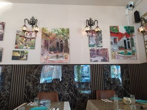 Inside sitting area at Sham in Amsterdam