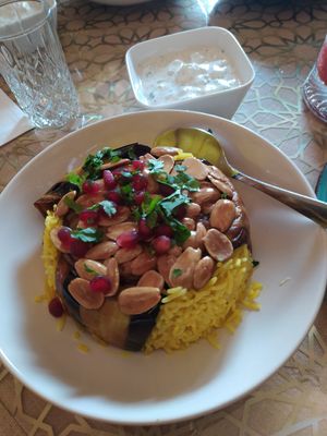 Maqluba vegan at Sham in Amsterdam