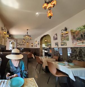 Inside sitting area at Sham in Amsterdam