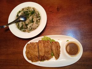 "roasted duck" and mushrooms at GōngDé Lín - Godly - Wukang Rd in Shanghai