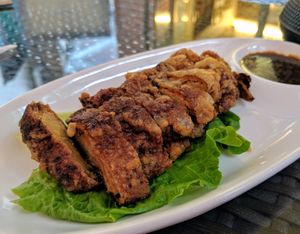 Crispy Vegetarian "Duck" at GōngDé Lín - Godly - Wukang Rd in Shanghai