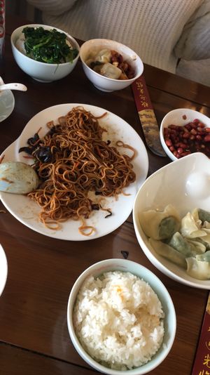 炒面，饺子 at GōngDé Lín - Godly - Wukang Rd in Shanghai