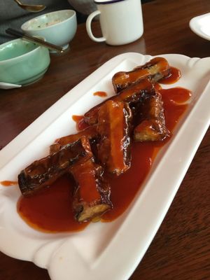 Eggplants in sweet sauce. Super yummy with some simple white rice :) at GōngDé Lín - Godly - Wukang Rd in Shanghai