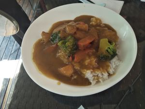 Vegetable curry and rice. at GōngDé Lín - Godly - Wukang Rd in Shanghai