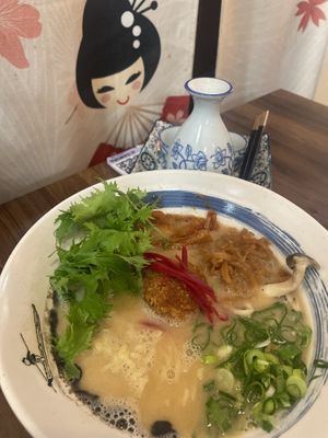 Vegan ramen  at Damura in Valencia