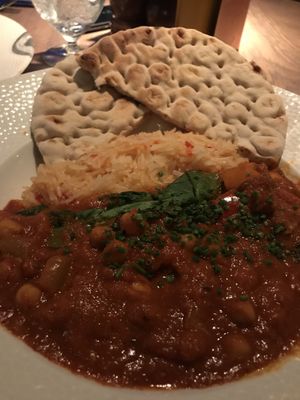 Rise chickpeas and bread  at Scott's in Troon