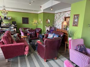 Beautiful Gin room adjoining. This is where we sat.   at Brodies in Moffat