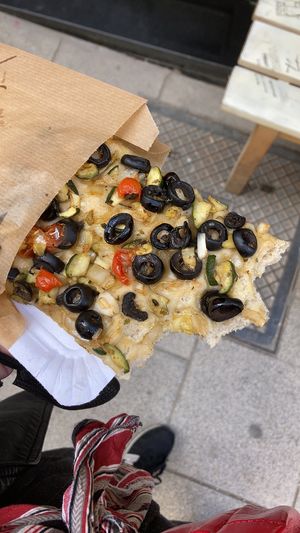 focaccia con verduras   at Toscanaccio in Madrid