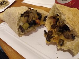 Vegetable + cheese empanada at Toscanaccio in Madrid