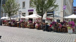 Outside seating at Karma in Konstanz