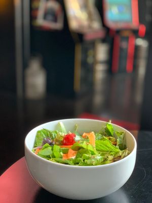 BASIC AF SALAD
Mixed greens, shaved carrot, cherry tomato, croutons, balsamic vinaigrette at The 4th Horseman in Long Beach