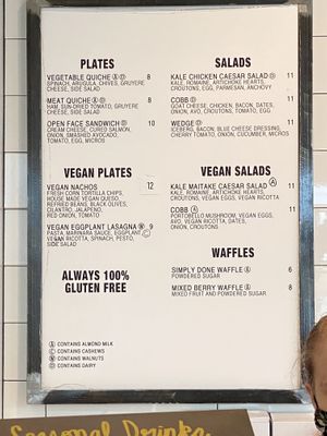 Menu at Pushkin's in Roseville