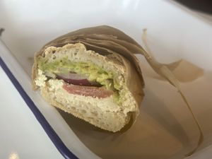 Avocado Egg VEGAN sandwich   at Pushkin's in Roseville