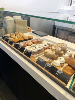 Half of the pastry display, see V for what is vegan!  at Pushkin's in Roseville