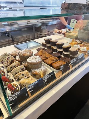 Half of the pastry display, see V for what is vegan!  at Pushkin's in Roseville