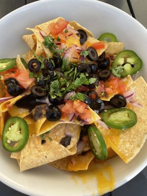 Vegan nachos!!  at Pushkin's in Roseville