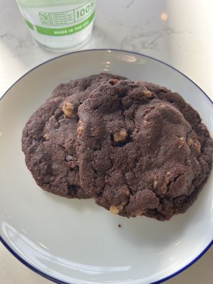 Double chocolate walnut cookies.  at Pushkin's in Roseville