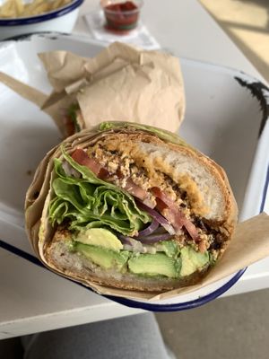 The #4 🌱 Breakfast Sando  at Pushkin's in Roseville