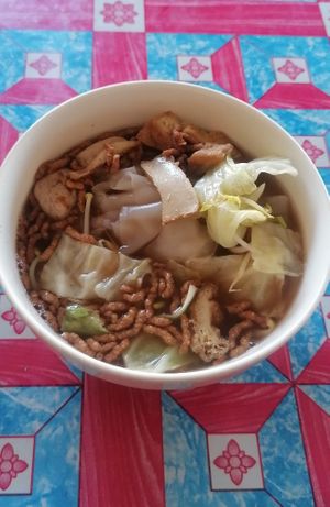 Noodle soup, just 30 Baht! Very good! at Kao Man Kai Jay Vegan in Chiang Dao