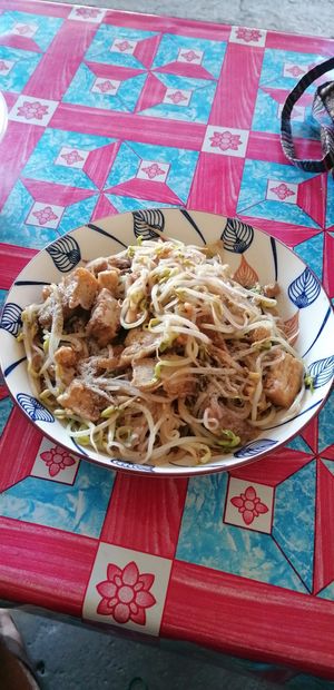 Pad Thai, 30 Baht, big portion, good taste :) at Kao Man Kai Jay Vegan in Chiang Dao