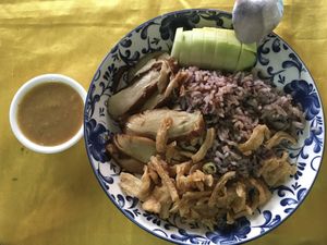   at Kao Man Kai Jay Vegan in Chiang Dao