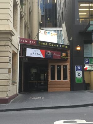 Entrance from little Collins st  at Kardo Cafe and Eatery in Melbourne