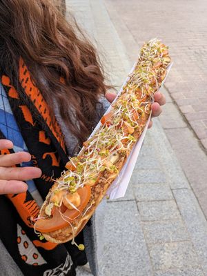 Vegan toastie (big size) at Długa Buła in Torun